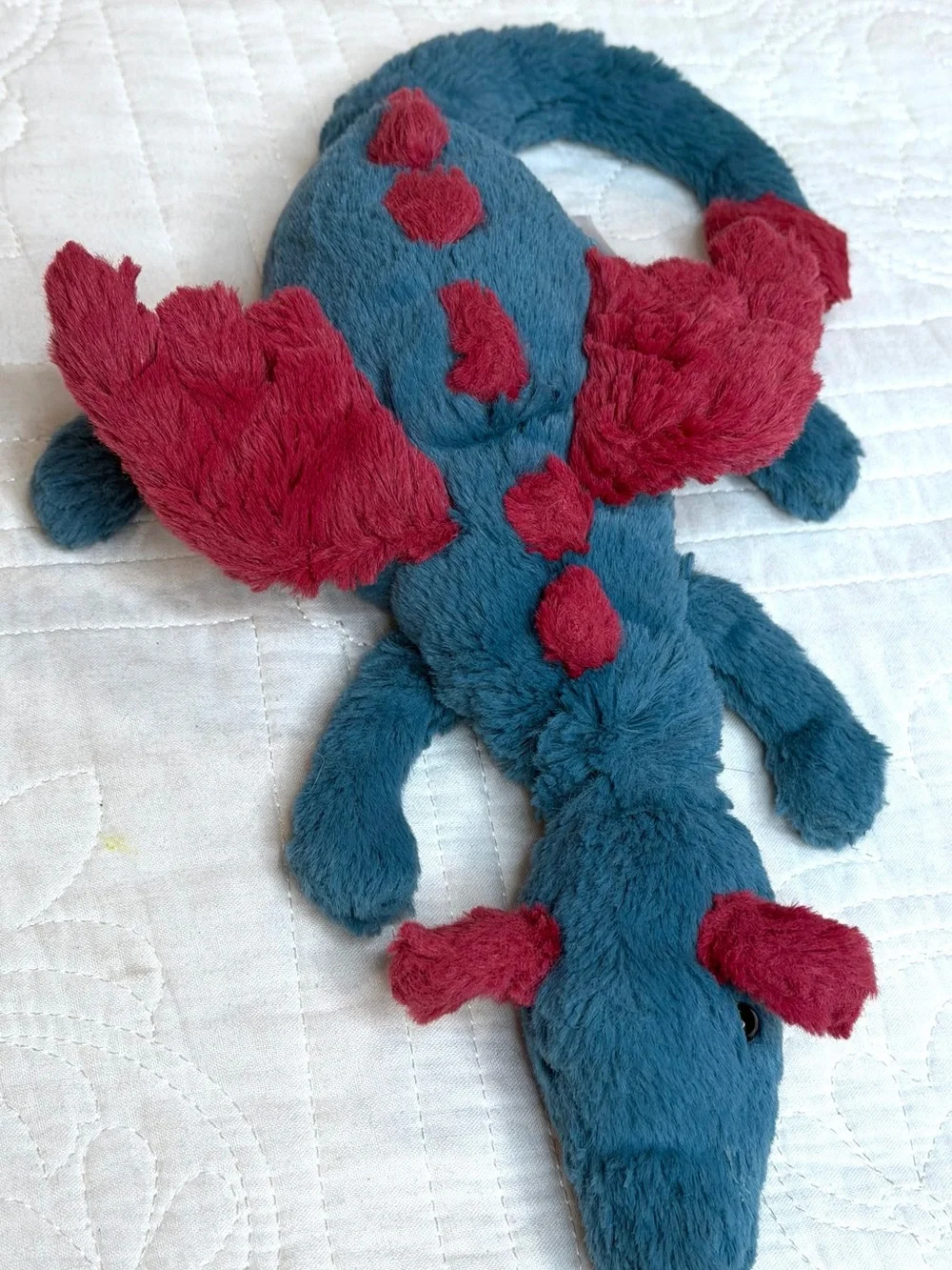 Jellycat London Little Dexter Dragon Plush Teal Maroon Small 12” Stuffie Toy